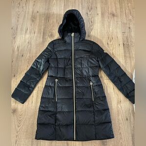 Micheal kora long black puff jacket